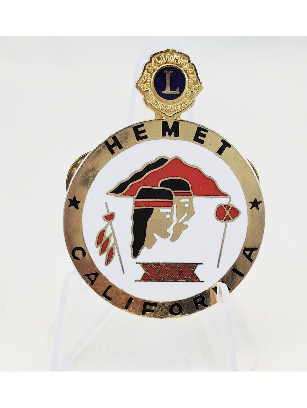 Vintage Lions Club Hemet, CA Pin - California Calif.